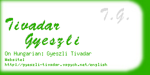 tivadar gyeszli business card